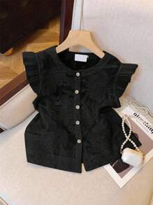 Serisse 休闲宽松盖袖百搭女式衬衫