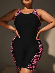 Swim Lushoire 大码度假风格花卉印花连体泳衣 - 彩色 - 查看 4