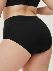 LUVLETTE Plus 3-Pack Airy Cotton Basics High-Waist Briefs Women Underwear Panties Set-Earthy Comfort - Multicolor - View 4