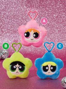 THE POWERPUFF GIRLS X SHEIN 1 buah Gantungan Tas Motif Bunga Mekar, Gelembung, dan Buttercup, Bentuk Bunga 3D, Kerajinan Bordir Halus, Y2K - MultiWarna - View 1