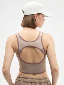 Easify SHEIN Sport Premium Damen 3-teiliges Set aus Langarm Crop Top und Crop Camisole Top für Sport