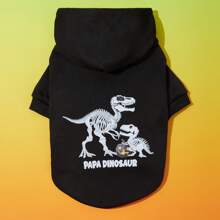 PETSIN 1pc Pet Halloween Jurassic Dinosaur Hooded Sweatshirt - Multicolor - View 4