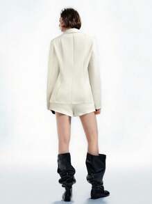 LYSMO White Eyelet Studded Suit Set - Spring/Summer - Party/Y2K In Fall/Winter - White - View 2