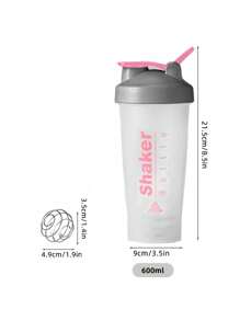 1 pieza Botella mezcladora deportiva para proteínas con agitadores, botella deportiva, botella de agua para exteriores