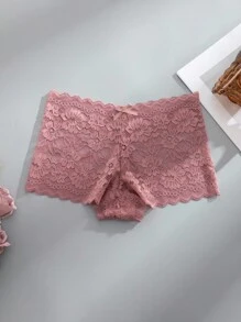 Snug Zone 12 件套无缝蕾丝透明内裤，带蝴蝶和花卉图案，性感女士内裤 - 彩色 - 查看 3