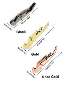 1 pieza/3 piezas Abrebotellas de vino tinto de acero inoxidable multifuncional con forma de caballito de mar, apto para restaurantes y bares, cocinas del hogar, abrebotellas diarios, abrebotellas de cerveza, abrelatas, uso al aire libre, campamento