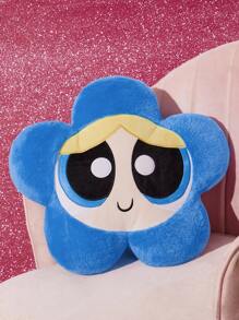 THE POWERPUFF GIRLS X SHEIN 1 件泡泡/毛茛图案可爱 3D 荷叶边抱枕，柔软毛绒，精致刺绣，适用于沙发、汽车、办公室、卧室 - 彩色 - 查看 5