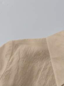 GlowEve 优雅休闲度假蝴蝶结衬衫 - 卡其色 - 查看 5