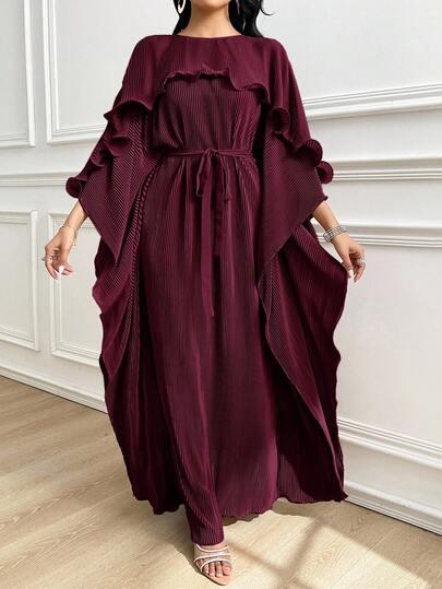 Al Najma Vestido largo de mujer estilo turco y abaya tradicional árabe