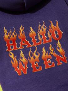 1pc Petsin Halloween Pet Printed Sweatshirt - Multicolor - View 2