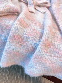 Franclia 女士秋冬新款高端大气宽松显瘦休闲法式优雅百搭气质设计感温柔约会长袖毛衣裙（图案随机） - 彩色 - 查看 7