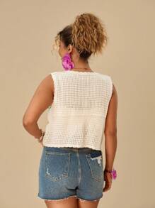 Travachic Plus Size Sweater Vest, Minimalist & Fashionable, Suitable For Summer