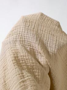 VENTUSAIL Men's Casual Solid Color Shirt & Pants Set, Minimalist Fashion For Daily Casual Wear, Men Two Pieces Outfits, White Men Set, Boy Friends Gifts Linen 2 Pieces Sets Men's S Linen 2 Pieces Sets, Cozy Outfits - Khaki - View 8