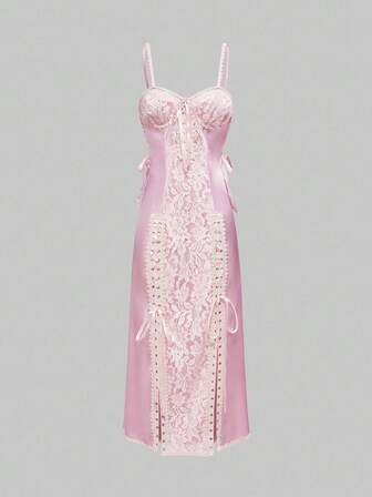 Kawaii Vestido dividido de estilo palaciego, lindo y dulce, talla grande