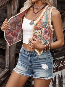 LanaWest 女士优雅休闲通勤度假无袖薄夹克 - 彩色 - 查看 6