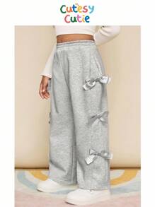 年轻女孩纯色宽松休闲运动裤