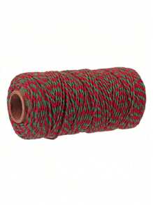1 pezzo Corda bicolore 100m/39,37ft, Corda intrecciata fatta a mano 2mm/Regalo di Natale in scatola/Corda per etichette/Corda decorativa colorata/Spago per etichette/Forniture per feste