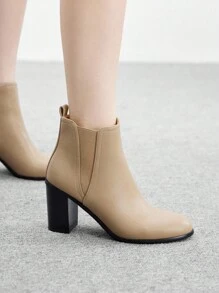 CUCCOO BIZCHIC 休闲百搭日常简约粗跟时尚女式短靴