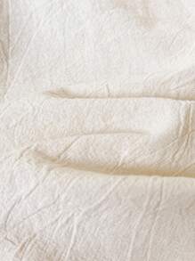 Áo sơ mi ngắn tay cổ đứng trơn cho bé trai có trang trí nơ và quần short thường ngày - Màu xanh Bạc hà - Xem 3