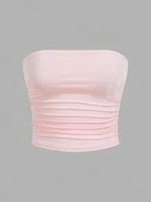 Comfortcana 4pcs Women's Basic Comfortable Ruched Camisole Tops Suitable For Going Out - Multicolor - View 11