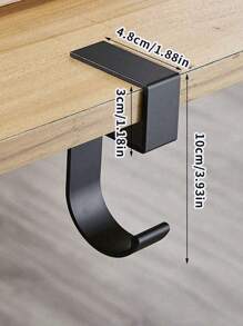 1pc Portable Bag Hook With Anti-Slip Design And Removable Side For Table Desk, Strong Bearing Capacity Back To School