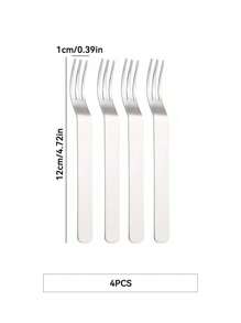 Madebyblanc 1/4/6 Stücke multifunktionale Besteckgabel, Edelstahl Gabel, tragbares Reise- und Camping-Zubehör, umwandelbare Besteck-Salat-Gabel.