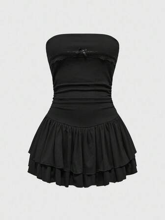 J-Fashion Vintage süßes kariertes Skaterkleid für Frauen