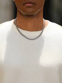 Manfinity Homme 2 件男士休闲纯色宽松短袖 T 恤和短裤套装 - 杏色 - 查看 4