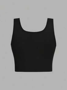 SHEIN EZwear 3件套 女士黑色、黄色、粉色短款紧身休闲吊带背心，适合夏季穿着 - 彩色 - 查看 4