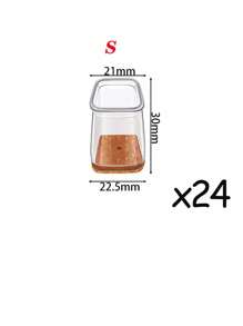 4/8/16/24件方形椅腿地板保护垫、硬木地板家具垫、椅腿家具滑块、椅子矩形地板保护垫、硅胶椅腿盖，有效保护地板和桌腿 - 棕色 - 查看 19