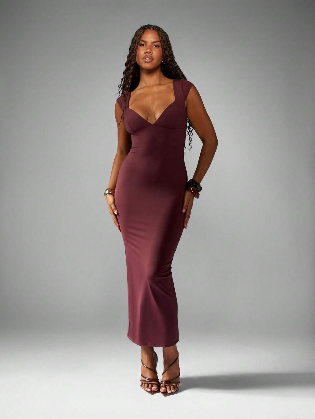 fitted midaxi dress Cherish