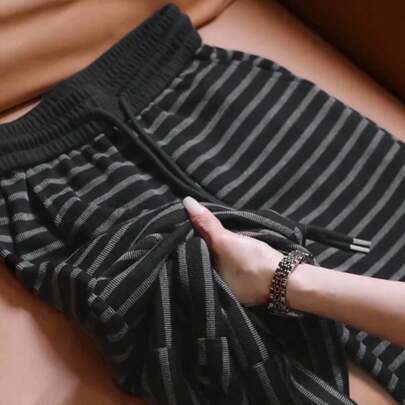 여성용 루즈핏 와이드 레그 팬츠