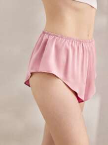 Ocili Women's Casual Faux Silk Low Waist Sleepwear Bottoms - Pink - View 5