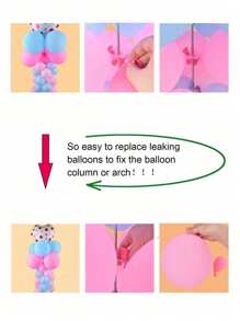 50 个气球夹、气球拱门框架扣、气球连接夹支架，用于装饰气球拱门柱架、生日婚礼装饰、可重复使用的塑料气球夹，配有多用途环扣，适用于婚礼、生日、派对装饰气球拱门、情人节婚礼、生日、万圣节气球配件、圣诞装饰、万圣节装饰 - 彩色 - 查看 7