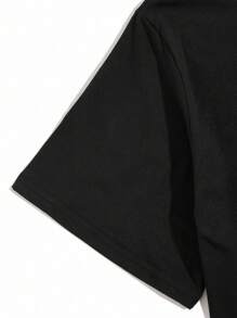 Manfinity Homme Men 2 Packs Solid Crew Neck Plain Casual Work Short Sleeve Tee, Boyfriend Gift - Black and White - View 6