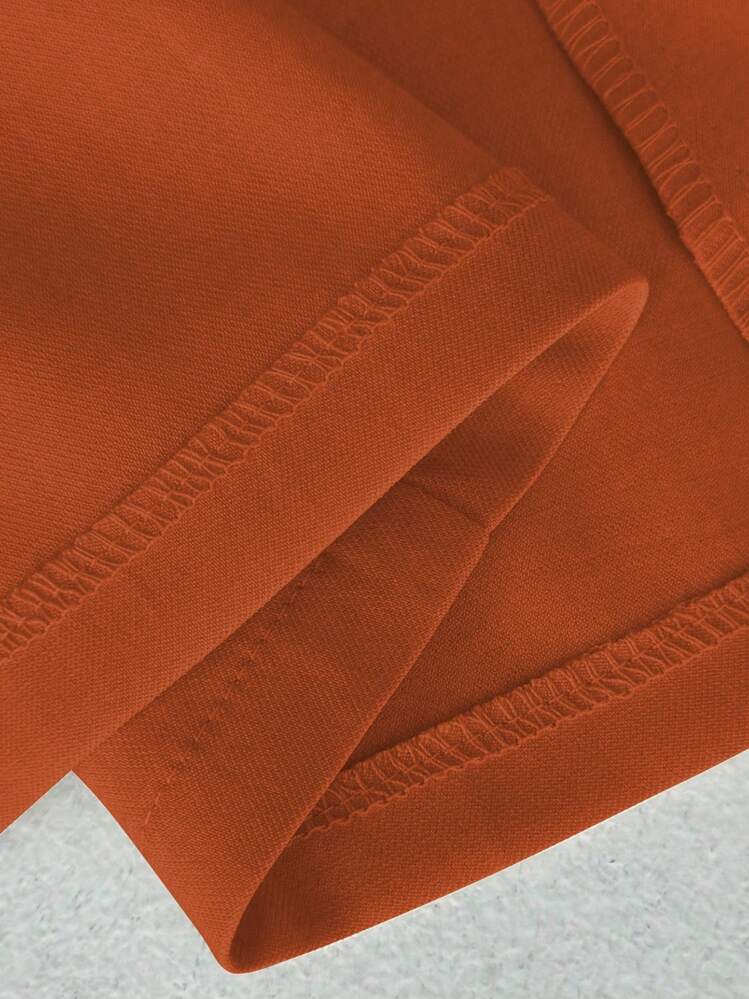 SHEIN Unity Plus Size Women Solid Color Cinched Waist Top Camisole - Orange - View 6