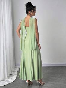 Firerie Women's New Casual Elegant Mint Green Ribbon Backless Dress, There Are Three Ways To Wear It, You Can Match It With Different Outfits, Suitable For Daily Casual Outings, Beach Vacations, Garden Parties And Other Occasions/Pride Outfits Women/Acation Outfits Woman/Birthday Dress/Teacher Outfits For Women