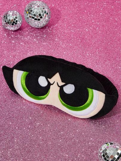 THE POWERPUFF GIRLS X SHEIN 1pc 3D Cartoon Sleep Mask, Cute Blossom/Buttercup/Bubbles Pattern, Delicate Embroidery, Effectively Blocks Light, Soft Fabric,Y2K