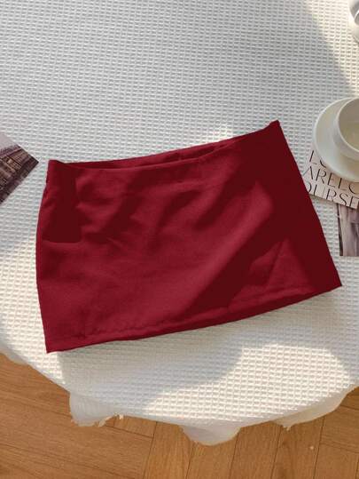 Comfortcana 女士纯色低腰短款休闲裙