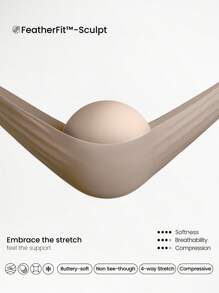 GLOWMODE 24 英寸 CoreHold FeatherFit™-Sculpt CoreHold 防滑贴身塑形无前缝紧身裤，带侧袋，中等强度健身慢跑健身房训练 - 卡其色 - 查看 7