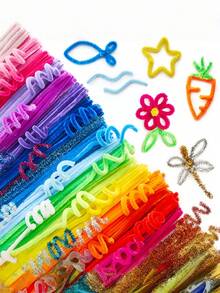 Zazumi 100 piezas de varillas flexibles y retorcibles de 6 pulgadas de chenilla suave y esponjosa en colores surtidos para manualidades, decoración de fiestas, suministros de arte, decoración del hogar, proyectos creativos, regalos, arreglos florales, talleres y pasatiempos de adultos durante todo el año y en temporada