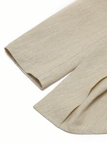 Heiryn 女士3D花卉装饰翻领长袖西装外套长袖西装外套立体花卉下摆不对称韩版风格秋季女装 - 綠色 - 查看 9