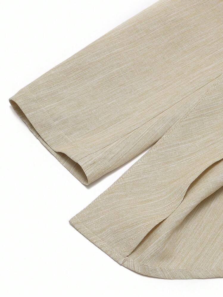 Heiryn 女士3D花卉装饰翻领长袖西装外套长袖西装外套立体花卉下摆不对称韩版风格秋季女装 - 綠色 - 查看 8