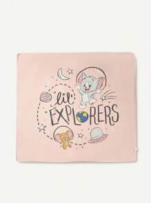 TOM & JERRY X SHEIN 2件套卡通图案柔软透气舒适婴儿襁褓毯，春夏款 - 彩色 - 查看 4