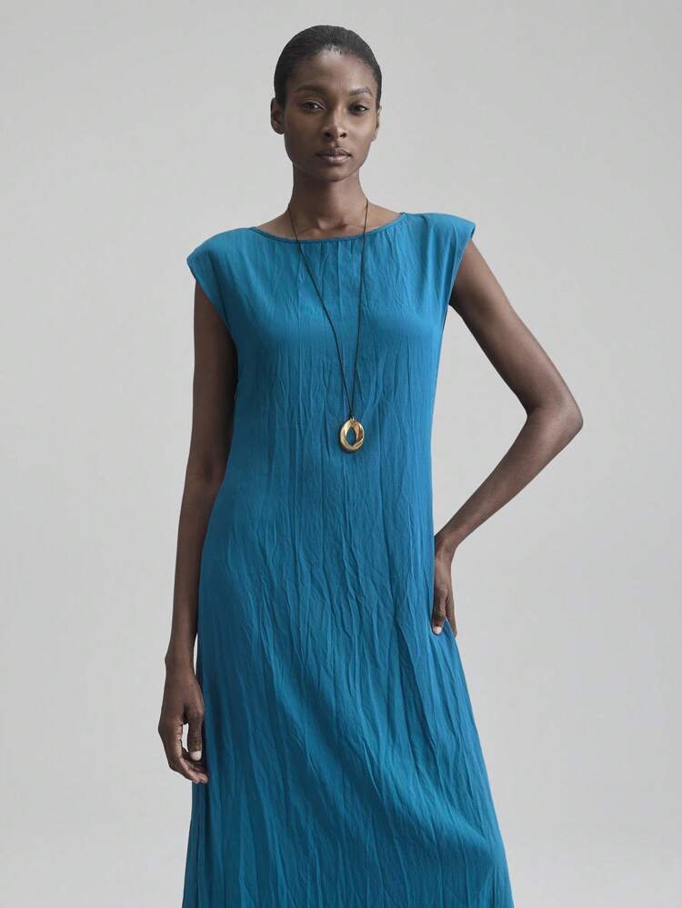 2025 New Women's Clothing, Autumn/Winter Apparel, All Season Wear, Winter Outfits, Back To School Looks, Halloween & Christmas, Women's Teacher Attire, Outgoing Outfits, Night Out Dresses, Wedding Guest Gowns, Elegant Wedding Guest Dresses, Church Attire, Women's Business Casual, Versatile Basics, Summer Casual Minimalist Solid Color Textured Maxi Dress