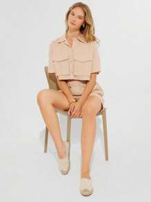 Solezae Women's Hollow Thick Bottom Closed Toe Espadrille Flats In Beige Color, Suitable For Daily And Outdoor Wear For Christmas - Beige - View 2