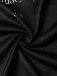 Manfinity EMRG Herren Kontrast Streifen & Buchstaben Muster Hoodie - Schwarz - Übersicht 7