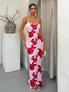 SHEIN SXY 女士吊带刺绣露背性感优雅连衣裙，粉红色和红色碎花连衣裙，粉色碎花连衣裙，玫瑰印花连衣裙，粉色紧身连衣裙，约会之夜连衣裙，粉色连衣裙，女士度假装，女士优雅连衣裙，乡村音乐会服装，女士性感夜店服装，女士鸡尾酒会连衣裙，女士音乐会服装，女士休闲连衣裙，锐舞派对服装，女士派对连衣裙，波西米亚风女装，性感连衣裙，女士早午餐服装，女士邮轮服装，仙女风，婚礼宾客连衣裙，露背连衣裙，浅粉色连衣裙，女士生日连衣裙，波西米亚风女装，女士音乐会服装，女士派对连衣裙，女士优雅服装，女士粉色服装，女士性感连衣裙，海滩度假服装，女士碎花连衣裙 - 紅色 - 查看 5