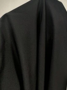 SHEIN 大尺碼女士長款衬衫，側開衩設計 - 黑色 - 查看 8