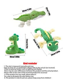 PETSIN 1 件狗狗说话玩具 - 耐用咀嚼玩具，鳄鱼、恐龙、蜥蜴玩偶，自娱自乐和缓解无聊的设备，狗玩具宠物用品，宠物玩具 - 彩色 - 查看 13